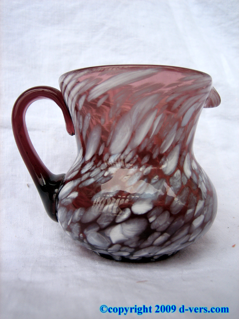 Antique end of day hand blown mini pitcher 