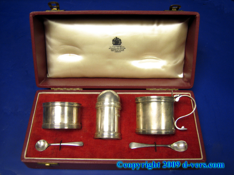 Georgian English Sterling Silver Condiment Set 