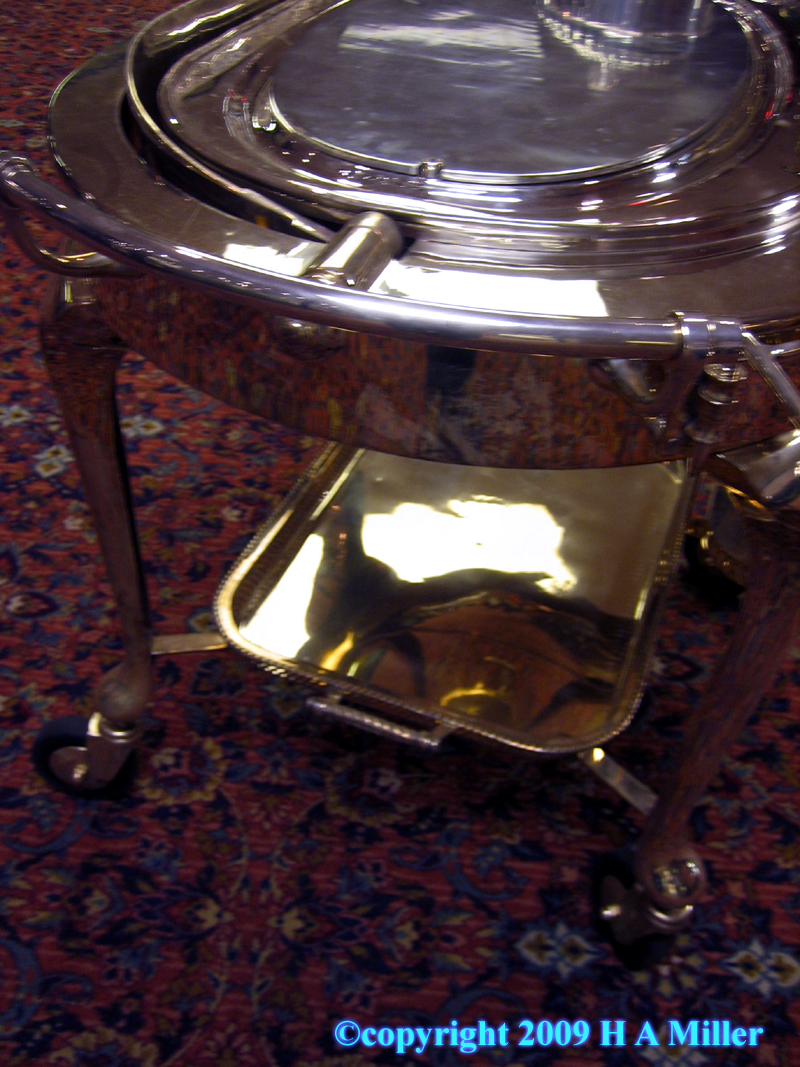 20th Century silver plated meat carving trolley 