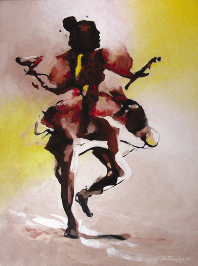 TIRTHANKAR BISWAS Catwalk Painting Original Acrylic TIRTHANKAR BISWAS Catwalk Painting Original Acrylic