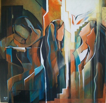 Acrylic Painting Fine Art Ella Prakash "Aspiration" Original Acrylic Painting Fine Art Ella Prakash "Aspiration" Original