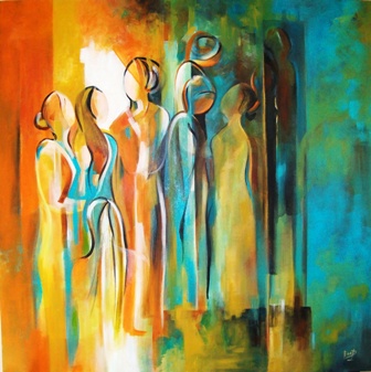 Acrylic Painting Ella Prakash Looking Ahead Acrylic Painting Ella Prakash Looking Ahead