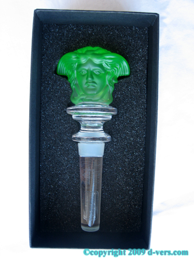 GIANNI VERSACE Rosenthal Lead Crystal Mercury Head Bottle Stop GIANNI VERSACE Rosenthal Lead Crystal Mercury Head Bottle Stop