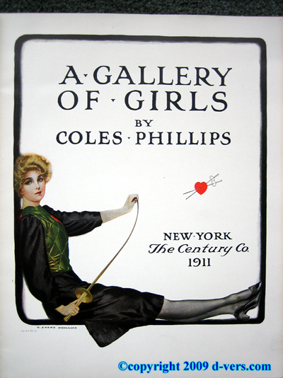 Coles Philips A GALLERY OF GIRLS Antique 1911 Book Coles Philips A GALLERY OF GIRLS Antique 1911 Book