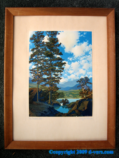 MAXFIELD PARISH Thy Templed Hills Print Original 1940-1950 MAXFIELD PARISH Thy Templed Hills Print Original 1940-1950