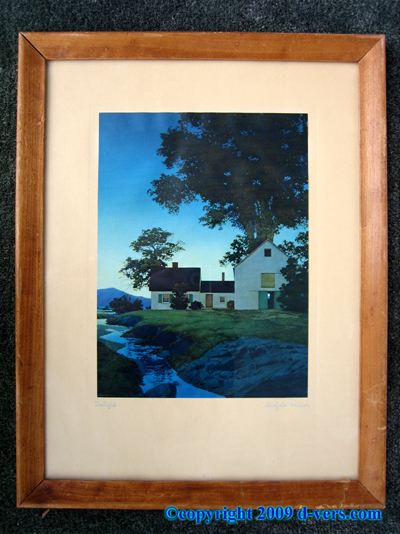 MAXFIELD PARISH Twilight Print Original 1940-1950 MAXFIELD PARISH Twilight Print Original 1940-1950