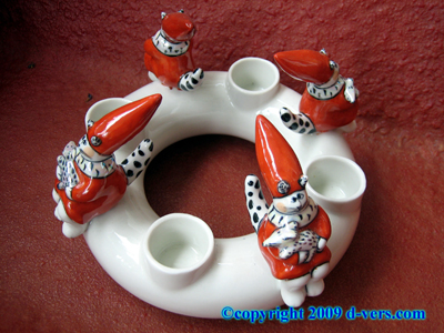 Porcelain Cat Candle Holder ROSEMARIE BENEDIKT Austria MINT Porcelain Cat Candle Holder ROSEMARIE BENEDIKT Austria MINT