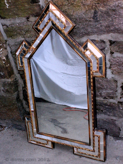 Antique Wall Mirror Pieced Glass 1800s Restoration Period Antique Wall Mirror Pieced Glass 1800s Restoration Period
