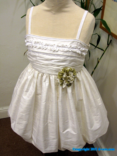 Custom Couture Special Occasion Dress "Ellie" Winter White Amber Custom Couture Special Occasion Dress "Ellie" Winter White Amber