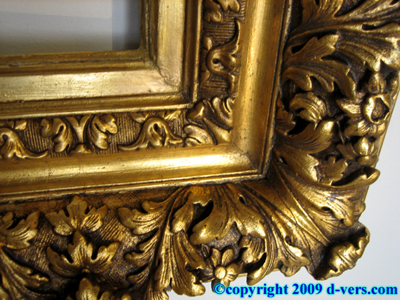 Baroque Frame Gilded Hand Carved French 20th Century Baroque Frame Gilded Hand Carved French 20th Century
