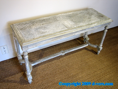 Louis XVI Canned Bench Fluted Legs French 19th Century Louis XVI Canned Bench Fluted Legs French 19th Century
