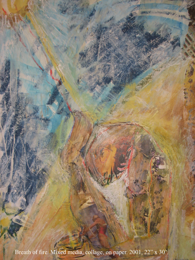 AVSHALOM EITAN Breath Of Fire Original Illustration Mixed Media AVSHALOM EITAN Breath Of Fire Original Illustration Mixed Media