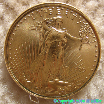 Gold Bullion .10 oz Ounces Liberty US 1999 Gold Bullion .10 oz Ounces Liberty US 1999
