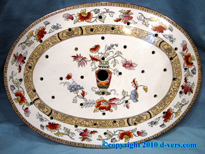 Ridgway Porcelain Drainer Collectible English 19th Century Ridgway Porcelain Drainer Collectible English 19th Century
