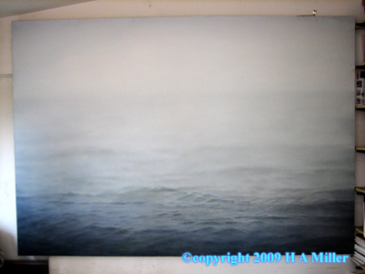 Alan Caomin Xie Original Oil Painting "Fog On Ocean" Alan Caomin Xie Original Oil Painting "Fog On Ocean"