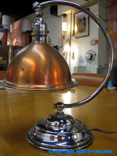 ART DECO Desk Lamp Original Copper Chrome ART DECO Desk Lamp Original Copper Chrome