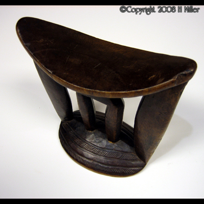African ANTIQUE Ethiopian Headrest Carved Wood Genuine African ANTIQUE Ethiopian Headrest Carved Wood Genuine
