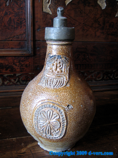 BELLARMINE Jug Stoneware Rare Antique 17th C. Greybeard BELLARMINE Jug Stoneware Rare Antique 17th C. Greybeard