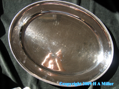 Italian Continental Silver Meat Platter Serving Tray Italian Continental Silver Meat Platter Serving Tray