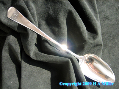 English Sterling Silver Stuffing Spoon London 19th C. English Sterling Silver Stuffing Spoon London 19th C.